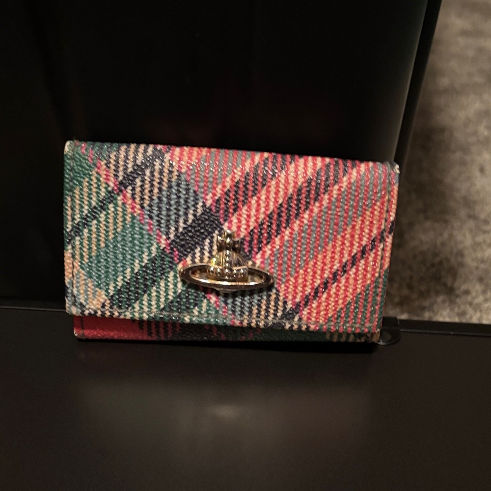 W3 AUTHENTIC Vivienne Westwood Tartan keys holder in Pink and Green